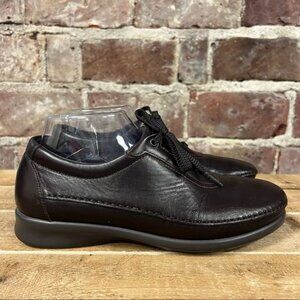 SAS 'Traveler' Black Leather Lace-Up Walking Shoes Women's Sz. 8